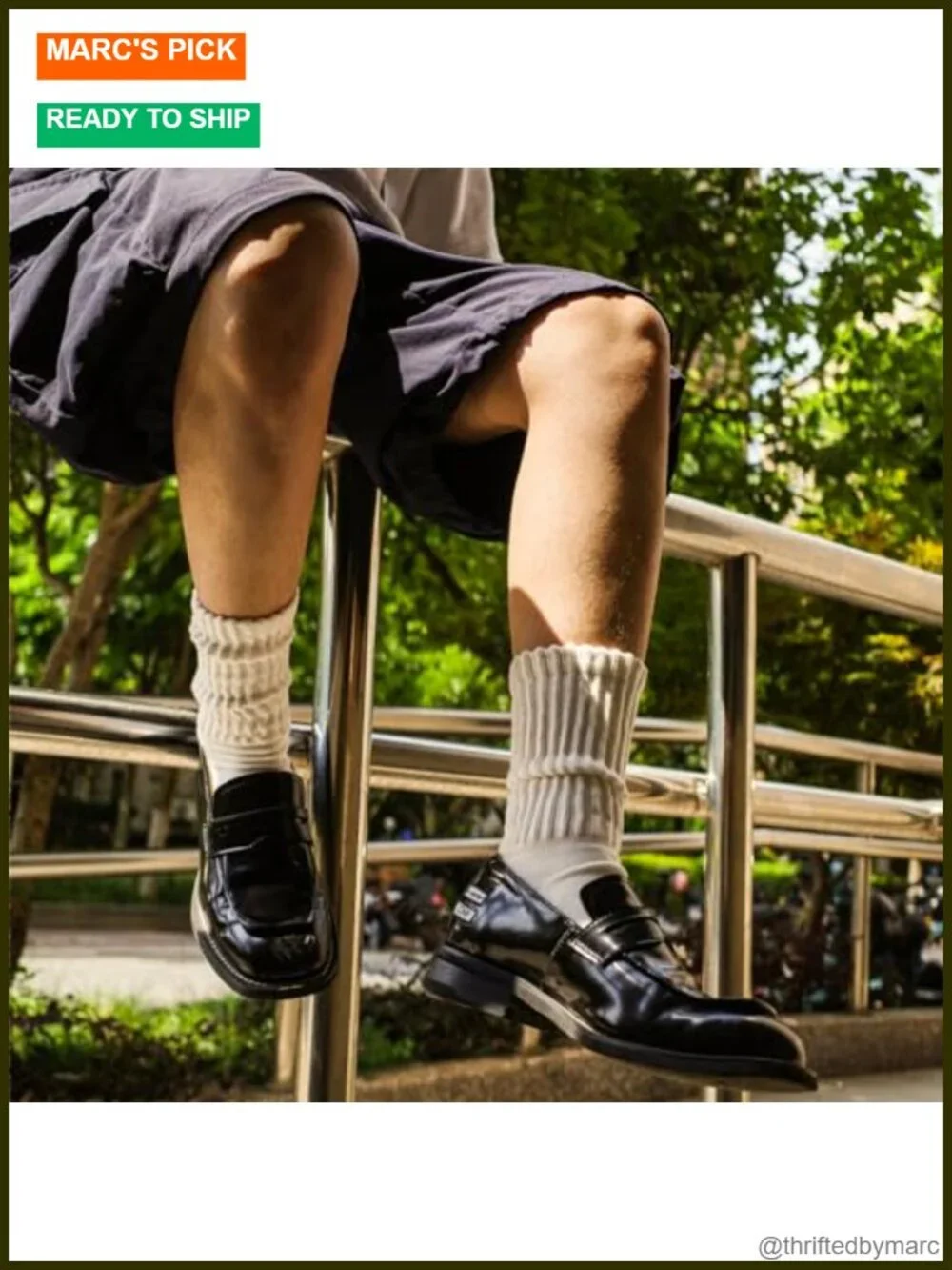 4 Pairs Natural 98% Cotton Slouchy Crew Socks Unisex Breathable Fall